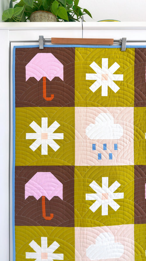 Chance of Rain Quilt - Small Throw Size