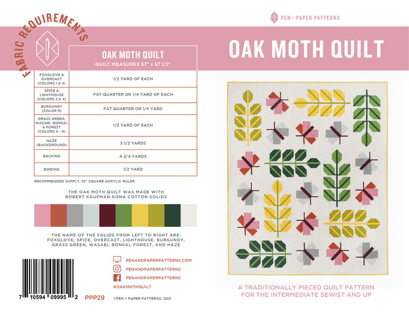 Wholesale Oak Moth Quilt Pattern