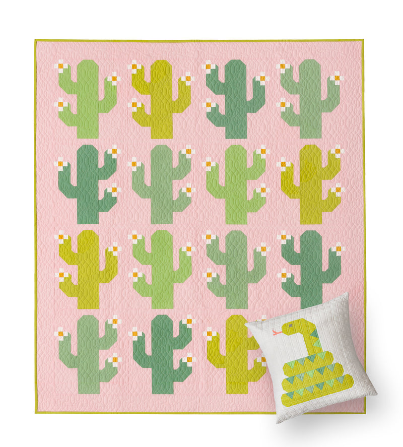 Oh My Cacti Quilt & Snake Pillow