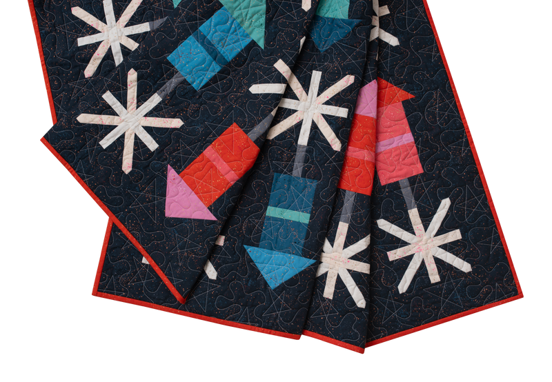 Firecracker Quilt - Navy Background Version