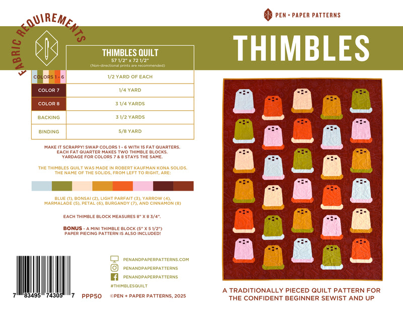 Thimbles Quilt Kit – Pen and Paper Patterns