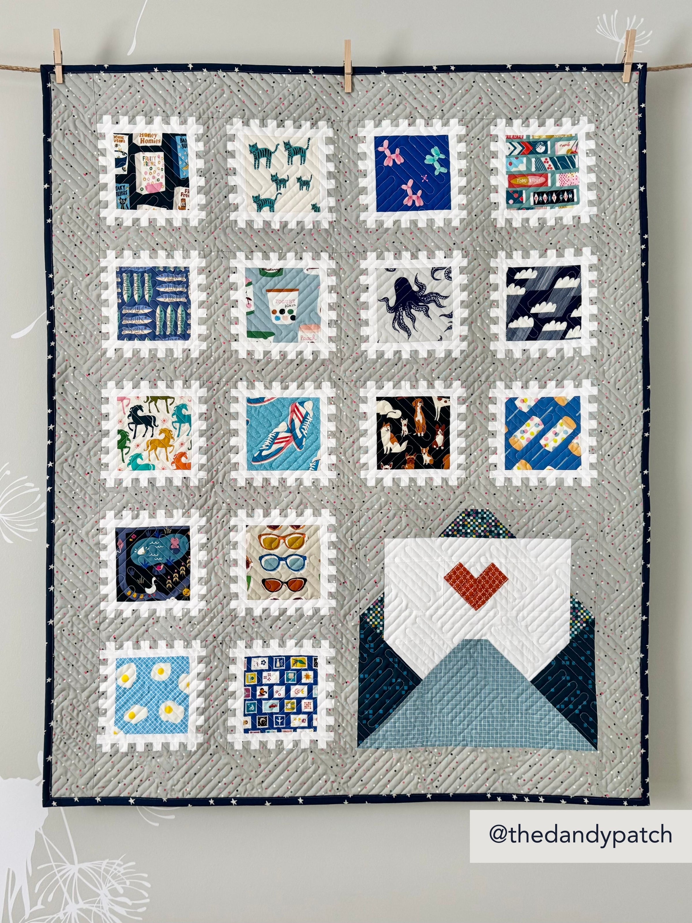 Mails Head Pattern PDF Happy Mail Quilt Pattern – Pen and Paper Patterns