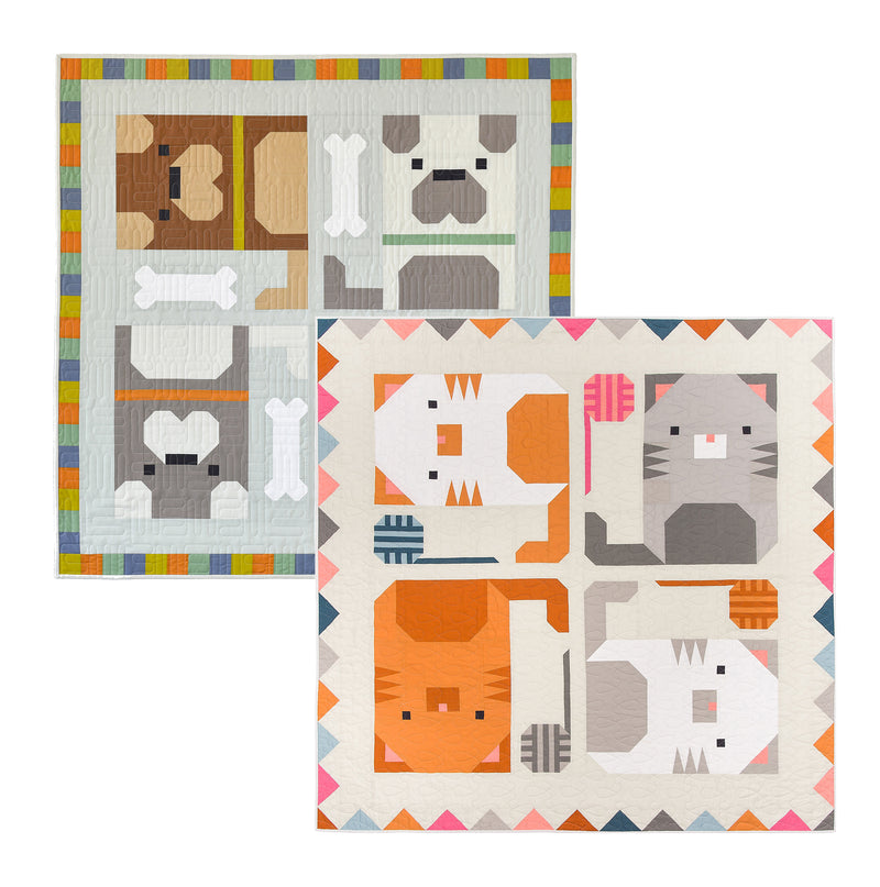 PRINTED Bundle - Dog Pile & Kitten Around Quilt Patterns