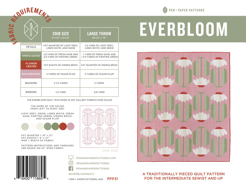 PDF Everbloom Quilt Pattern