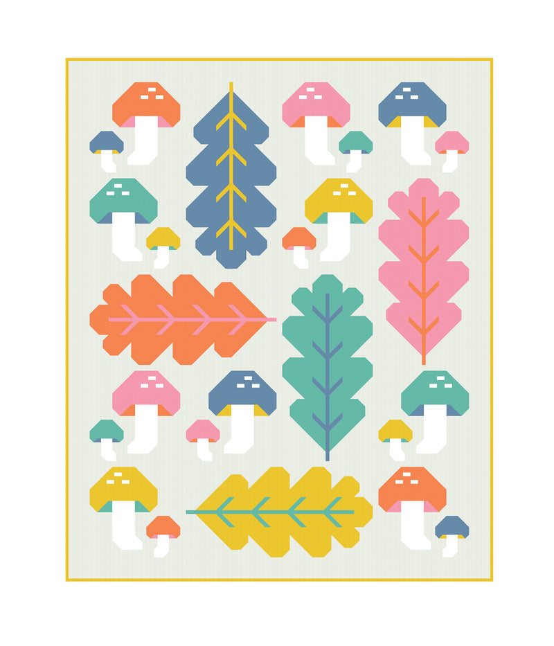 PRINTED Forest Fungi Quilt Pattern