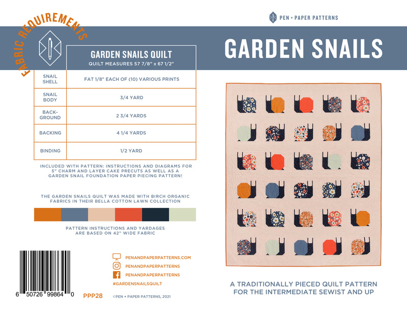 PDF Garden Snails Pattern