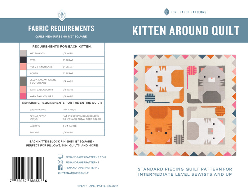 Wholesale Kitten Around Quilt Pattern