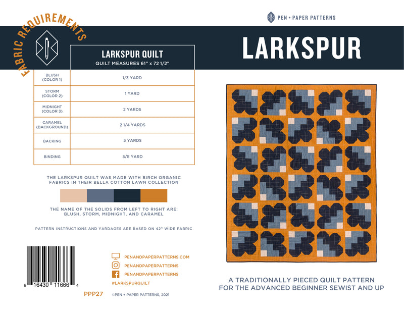 PDF Larkspur Quilt Pattern