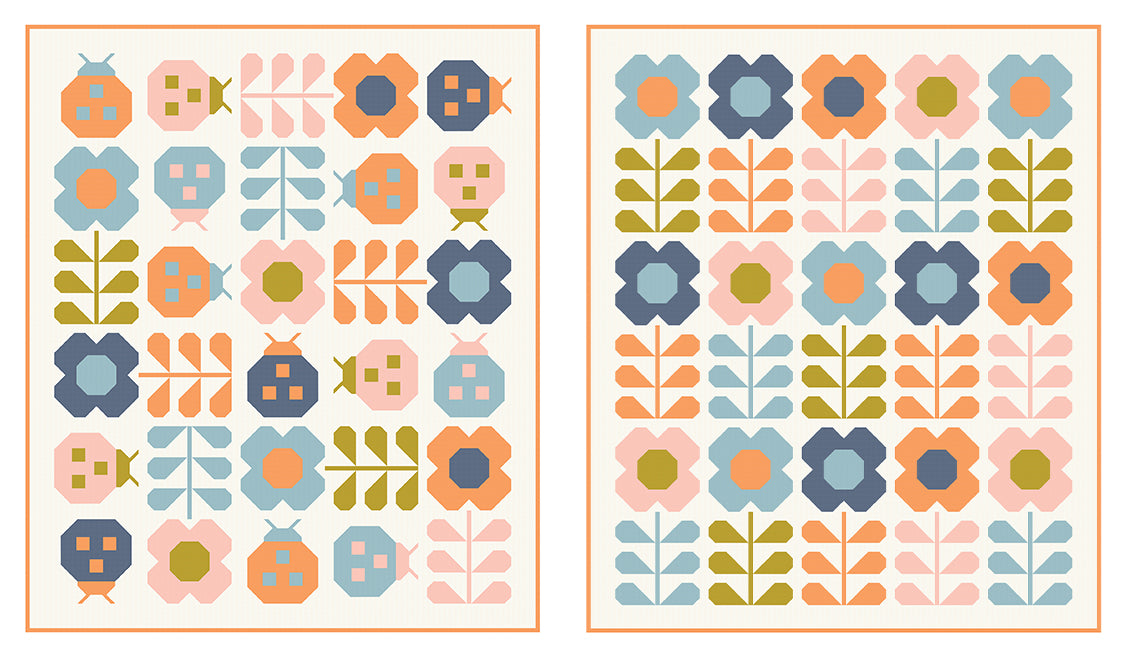 Spring Quilt Pattern Paper PRINTED Hello Spring Quilt Pattern – Pen and Paper Patterns
