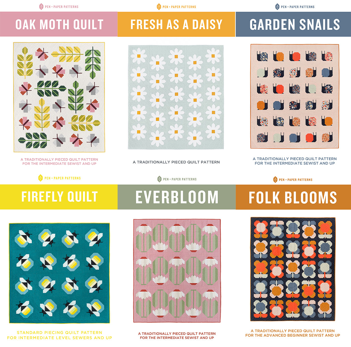 PDF Sampler Quilt Pattern Bundle – Pen and Paper Patterns