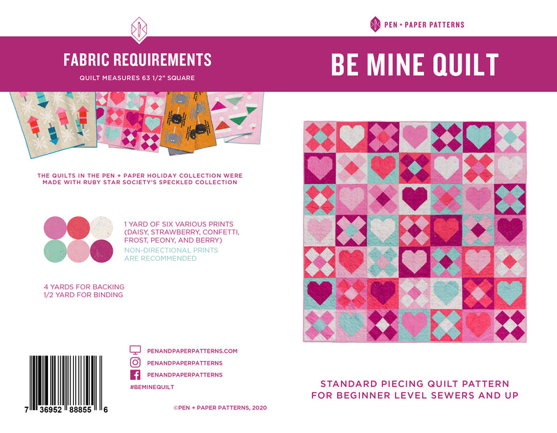 PDF Be Mine Quilt Pattern